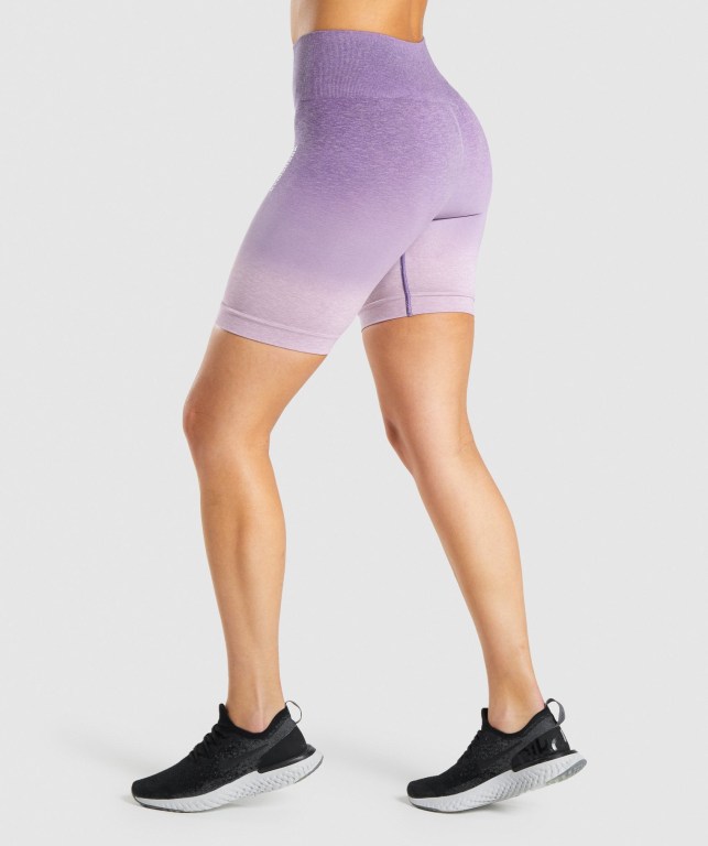 Gymshark Adapt Ombre Seamless Women's Shorts Light Purple / Purple | UAE-27RFPE