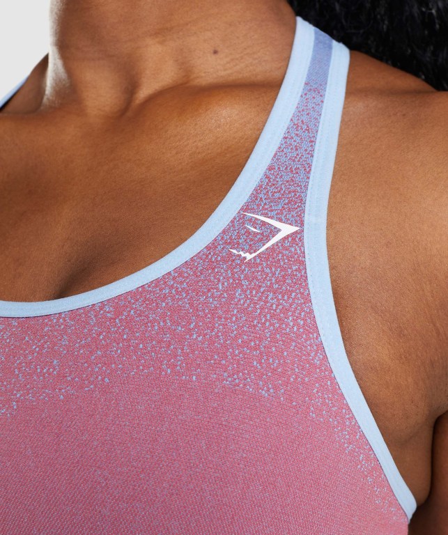 Gymshark Adapt Ombre Seamless Women's Sports Bra Rose Pink / Light Blue | UAE-95YQXS