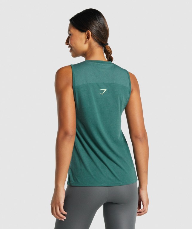 Gymshark Animal Graphic Infill Women's Tank Tops Green | UAE-30PHWZ