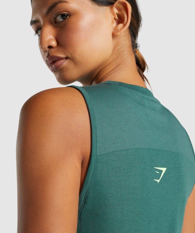 Gymshark Animal Graphic Infill Women's Tank Tops Green | UAE-30PHWZ