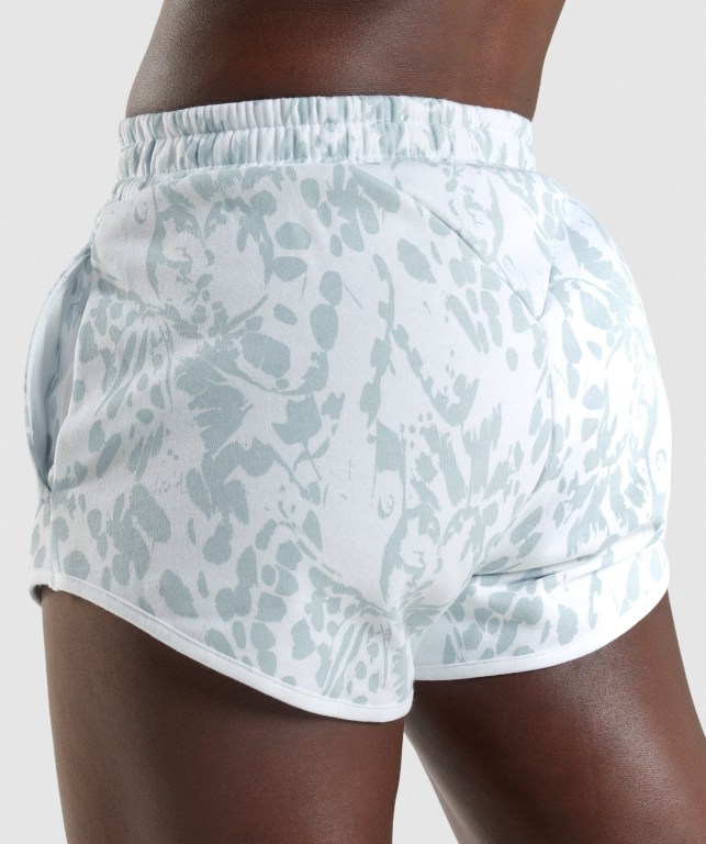 Gymshark Animal Graphic Women's Shorts Blue | UAE-34TGVS