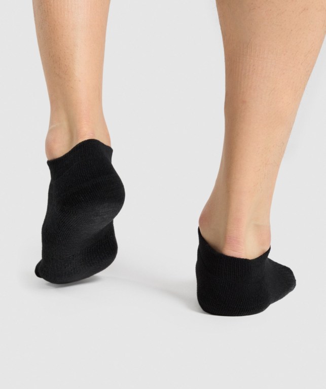 Gymshark Ankle 3pk Women's Socks Black | UAE-95IPCM