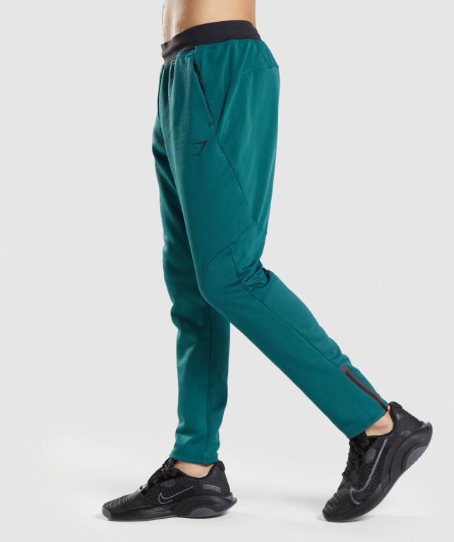 Gymshark Apex Men's Joggers Turquoise | UAE-32SKDM