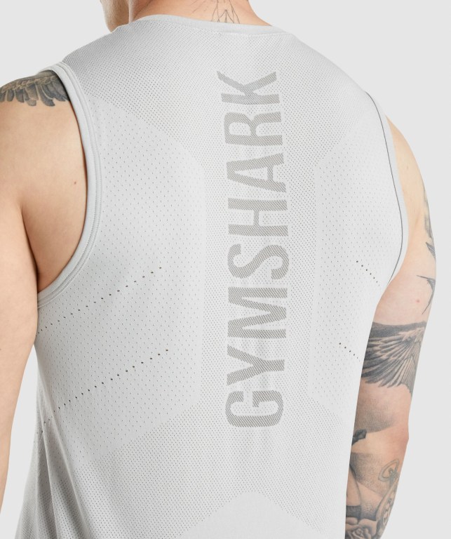 Gymshark Apex Men's Tank Tops Light Grey / Grey | UAE-84HTDF