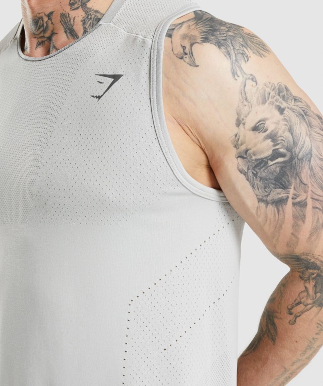 Gymshark Apex Men's Tank Tops Light Grey / Grey | UAE-84HTDF