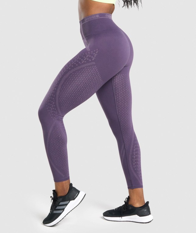 Gymshark Apex Seamless High Waisted Women's Leggings Purple / Light Purple | UAE-19PXLC