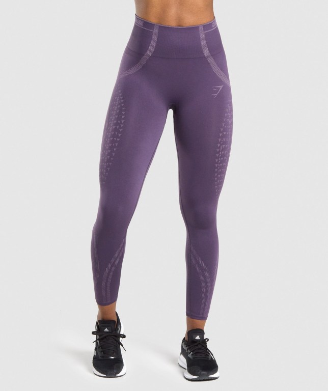 Gymshark Apex Seamless High Waisted Women\'s Leggings Purple / Light Purple | UAE-19PXLC