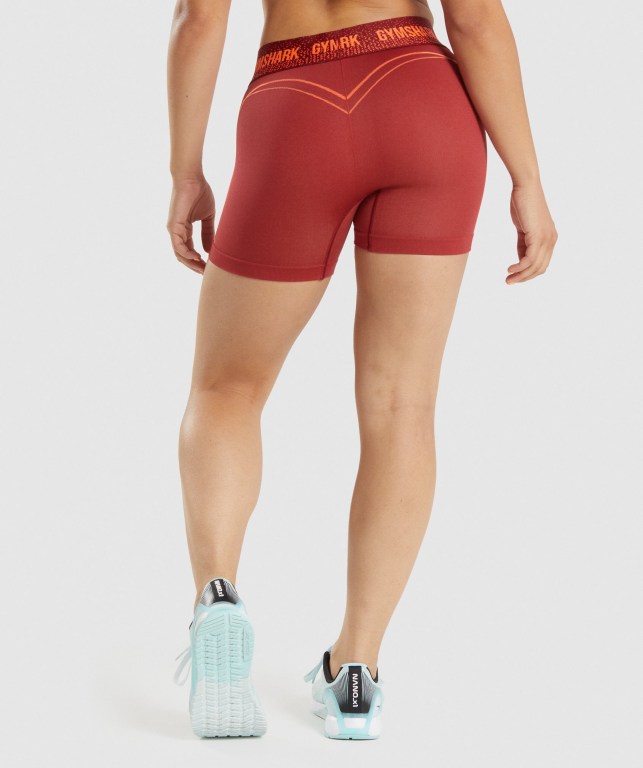 Gymshark Apex Seamless Low Rise Women's Shorts Burgundy | UAE-96HQWR