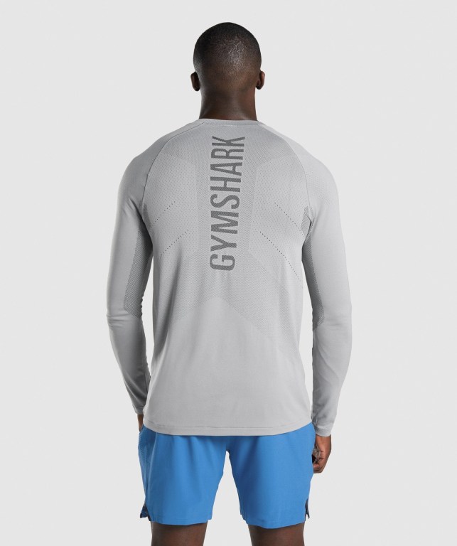 Gymshark Apex Seamless Men's T Shirts Grey | UAE-81EATW