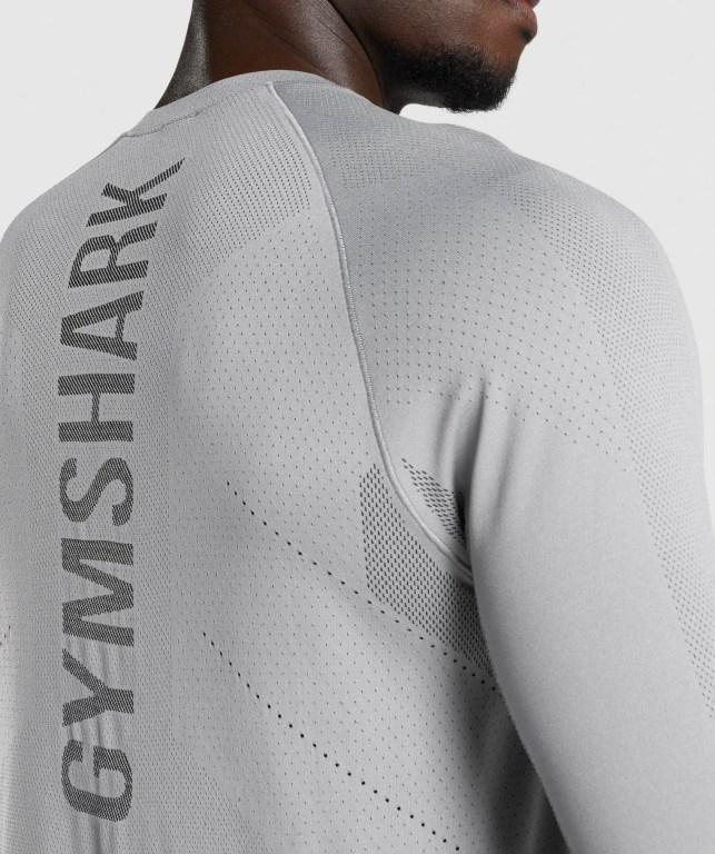 Gymshark Apex Seamless Men's T Shirts Grey | UAE-81EATW