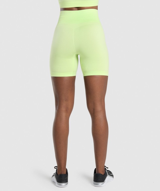 Gymshark Apex Seamless Women's Shorts Green / Light Green | UAE-45HENJ