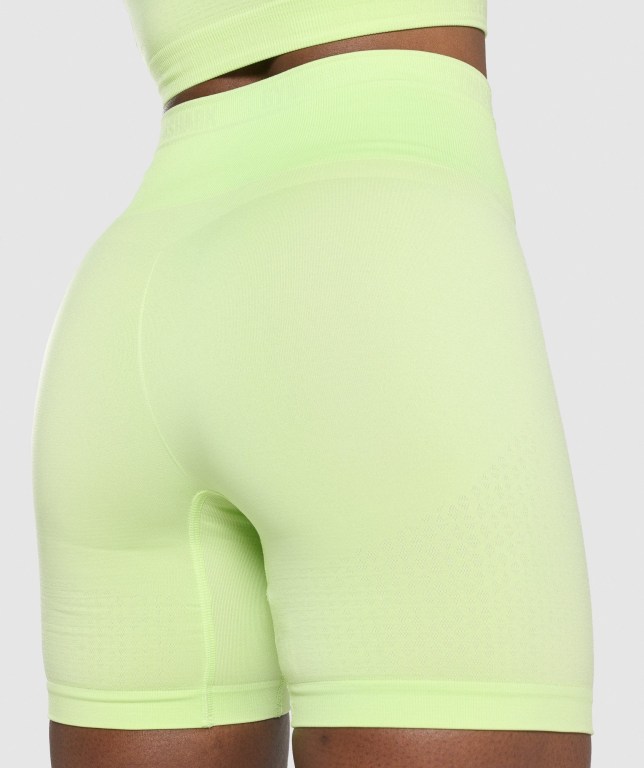 Gymshark Apex Seamless Women's Shorts Green / Light Green | UAE-45HENJ