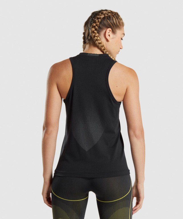 Gymshark Apex Seamless Women's Tank Tops Black | UAE-29UQES