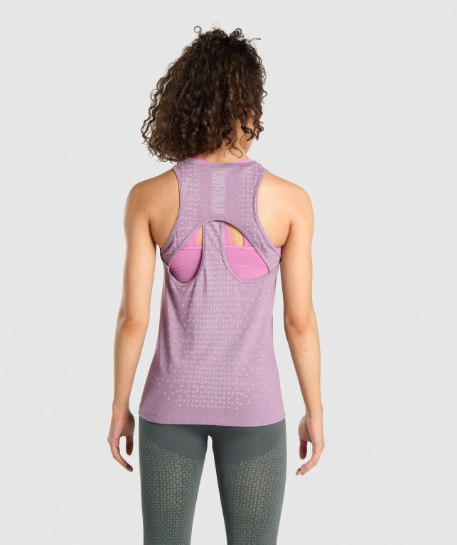 Gymshark Apex Seamless Women's Tank Tops Light Purple | UAE-30WBIG