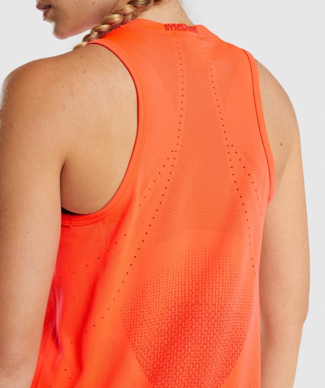 Gymshark Apex Seamless Women's Tank Tops Orange | UAE-84OSFZ