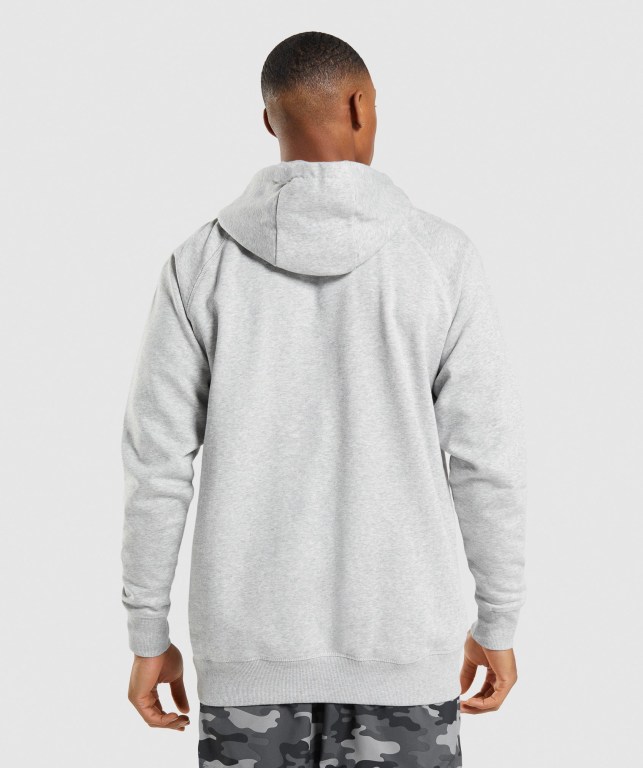 Gymshark Apollo Men's Hoodies Light Grey | UAE-59VRSJ