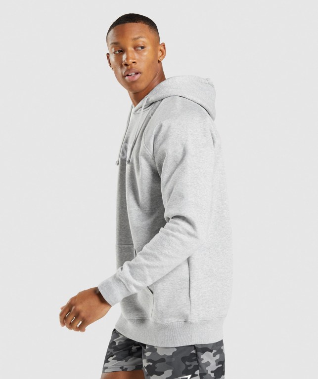 Gymshark Apollo Men's Hoodies Light Grey | UAE-59VRSJ