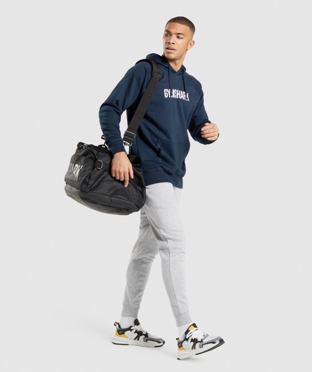 Gymshark Apollo Men's Hoodies Navy | UAE-64NSCZ