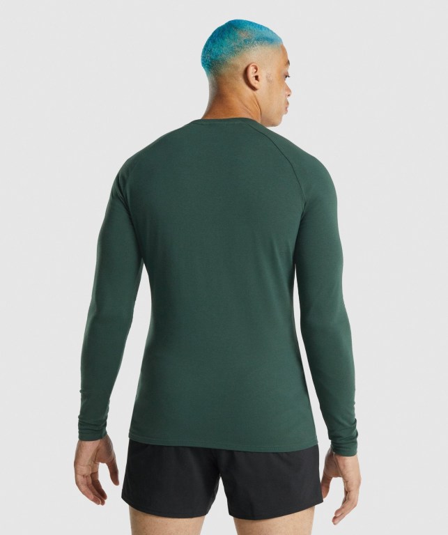 Gymshark Apollo Men's T Shirts Dark Green | UAE-14AGET