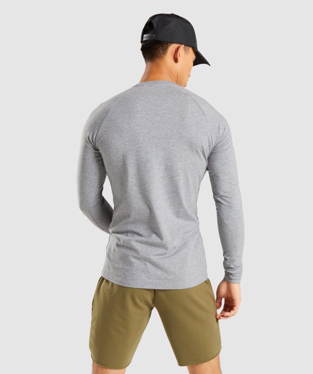 Gymshark Apollo Men\'s T Shirts Grey | UAE-84GDVY