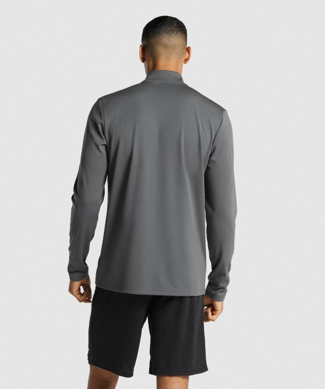 Gymshark Arrival 1/4 Zip Men's Hoodies Grey | UAE-10KEWY