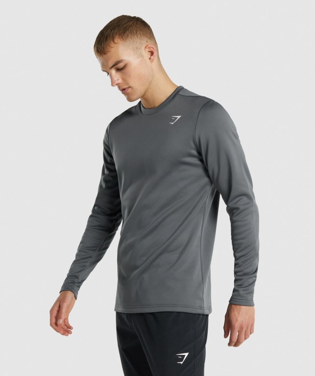 Gymshark Arrival Crew Sweatshirt Men's Hoodies Grey | UAE-38JDVY