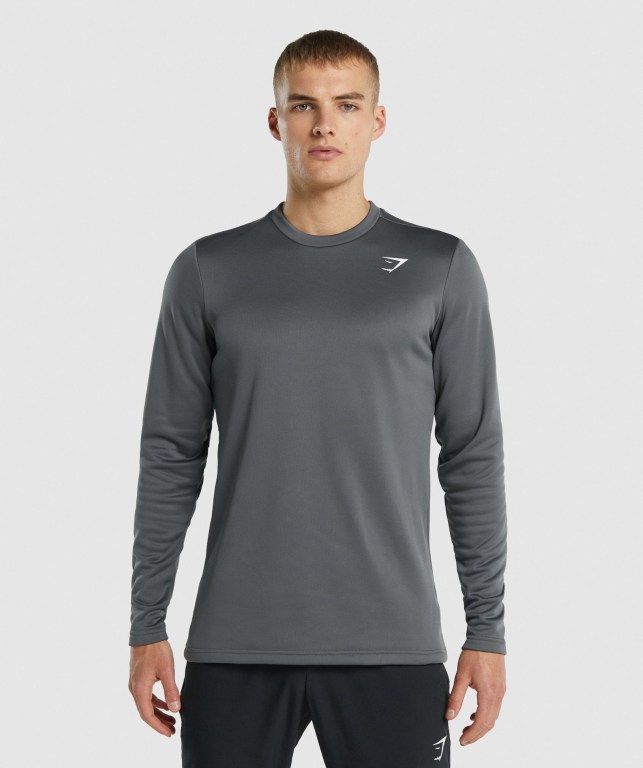 Gymshark Arrival Crew Sweatshirt Men\'s Hoodies Grey | UAE-38JDVY