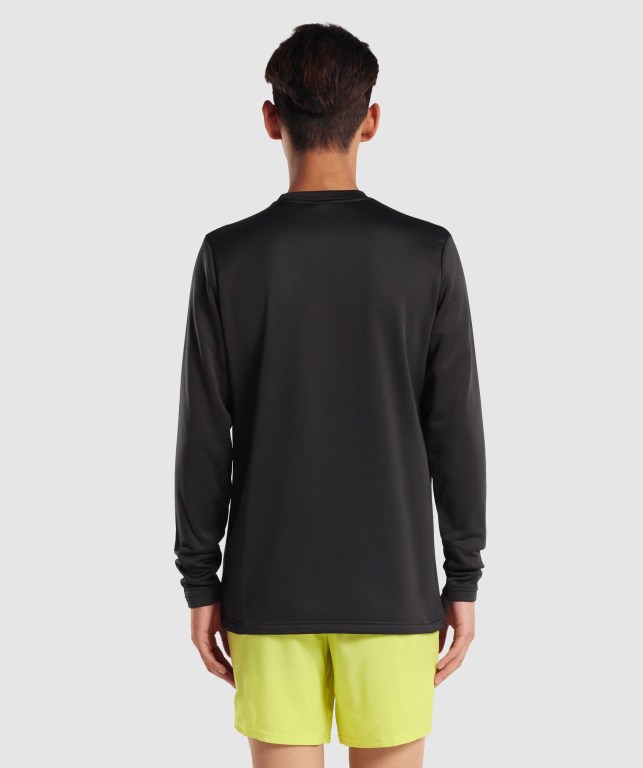 Gymshark Arrival Crew Sweatshirt Men's Hoodies Black | UAE-45AYIS