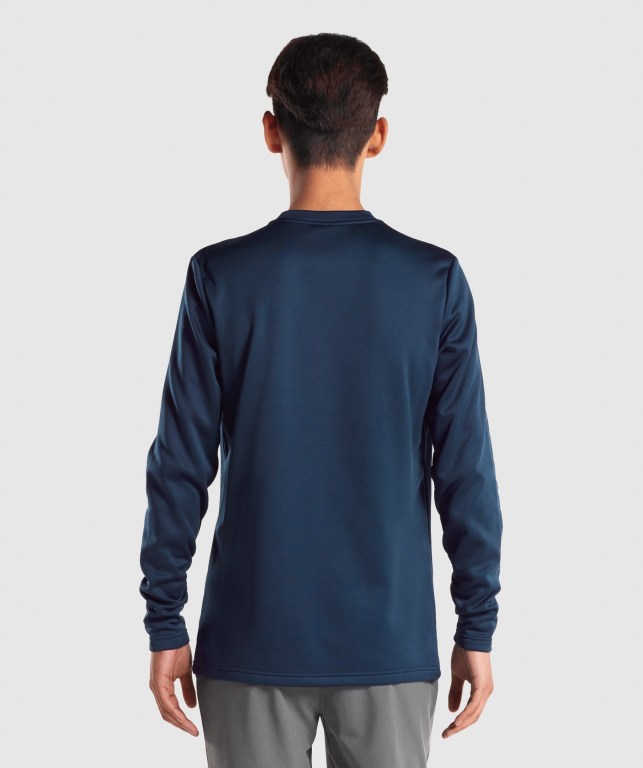 Gymshark Arrival Crew Sweatshirt Men's Hoodies Navy | UAE-70BWMJ