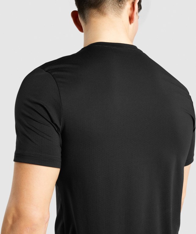 Gymshark Arrival Graphic Men's T Shirts Black | UAE-27CRMU