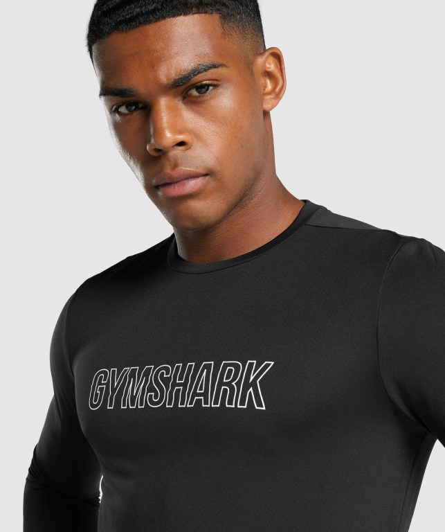 Gymshark Arrival Graphic Men's T Shirts Black | UAE-50WKRZ