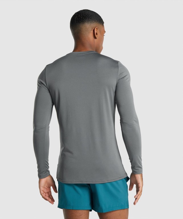 Gymshark Arrival Graphic Men's T Shirts Grey | UAE-79SJEG