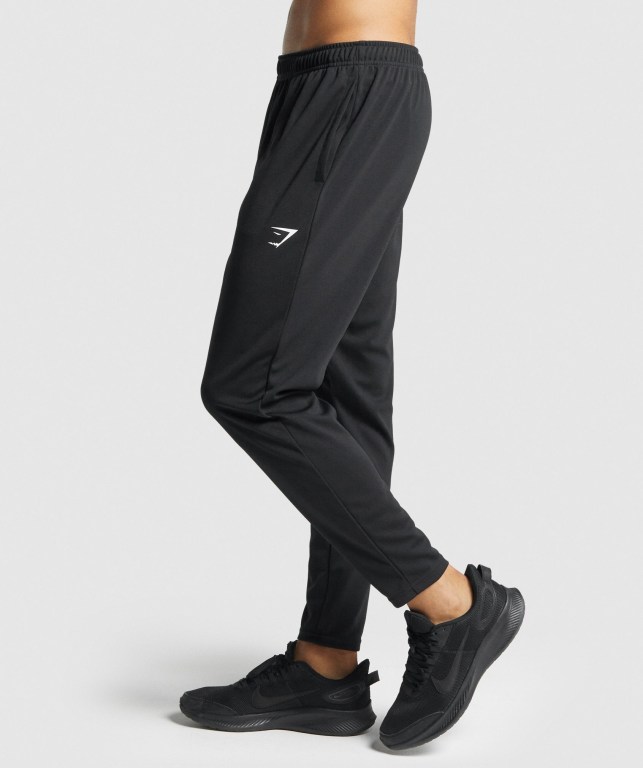 Gymshark Arrival Knit Men's Joggers Black | UAE-01CSHK