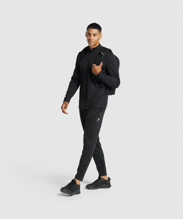 Gymshark Arrival Knit Men's Joggers Black | UAE-01CSHK