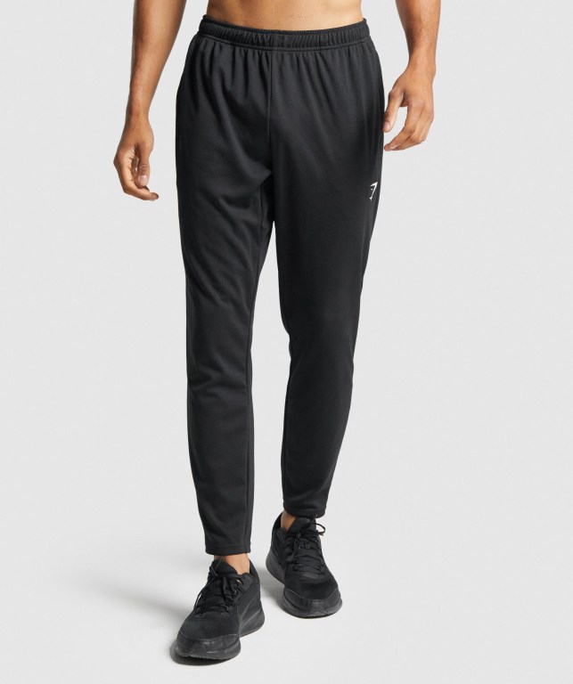 Gymshark Arrival Knit Men\'s Joggers Black | UAE-01CSHK