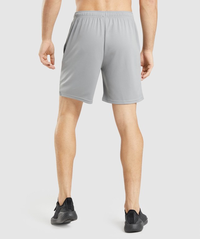 Gymshark Arrival Knitted Men's Shorts Grey | UAE-13YZMR