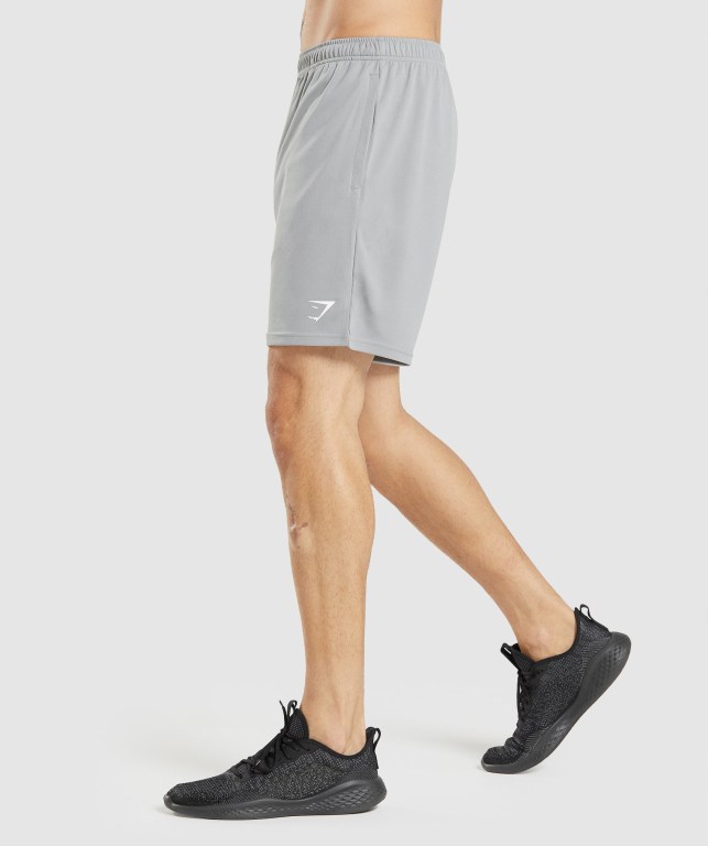 Gymshark Arrival Knitted Men's Shorts Grey | UAE-13YZMR