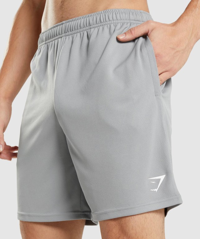 Gymshark Arrival Knitted Men's Shorts Grey | UAE-13YZMR