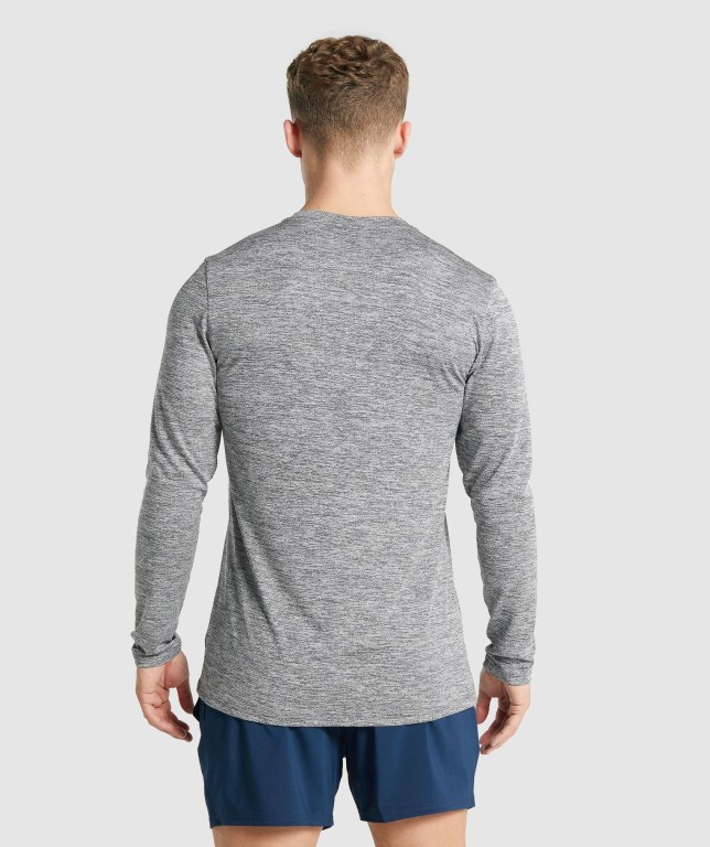 Gymshark Arrival Marl Men's T Shirts Grey | UAE-67RGYA