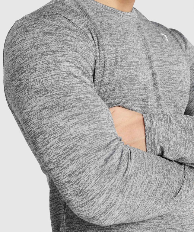 Gymshark Arrival Marl Men's T Shirts Grey | UAE-67RGYA