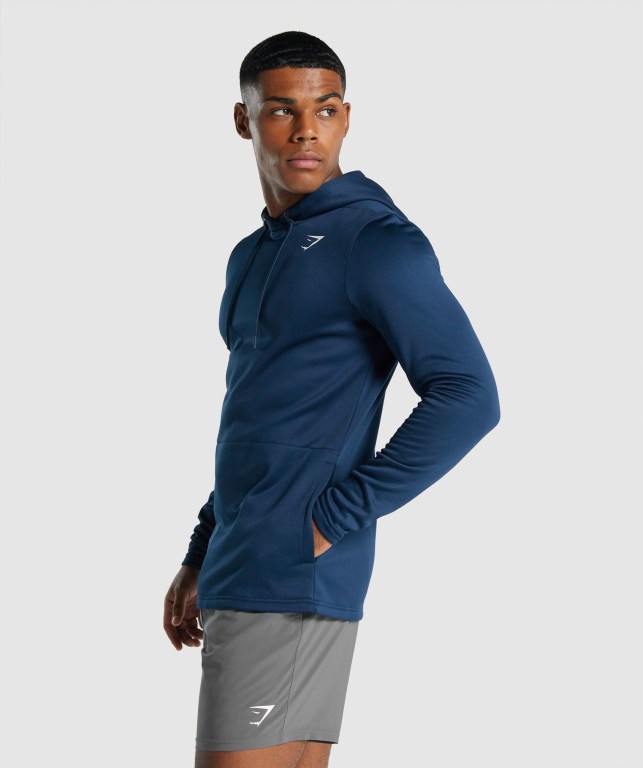 Gymshark Arrival Men's Hoodies Navy | UAE-46OIUX