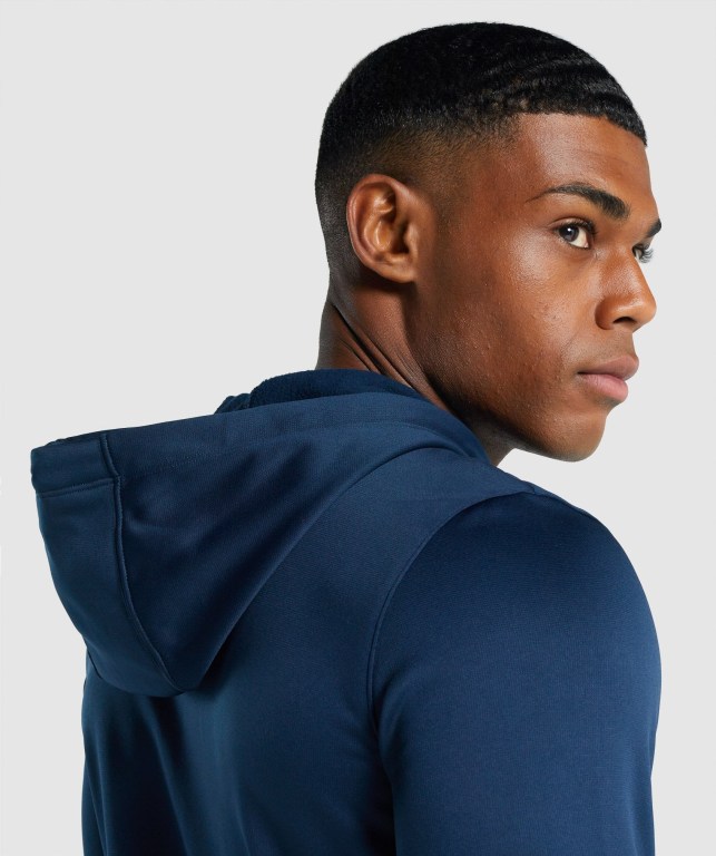 Gymshark Arrival Men's Hoodies Navy | UAE-46OIUX