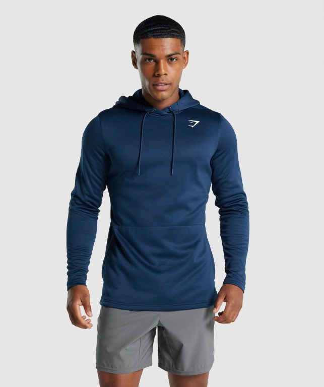 Gymshark Arrival Men\'s Hoodies Navy | UAE-46OIUX