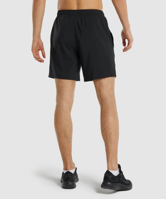 Gymshark Arrival Men's Shorts Black | UAE-21VQDZ