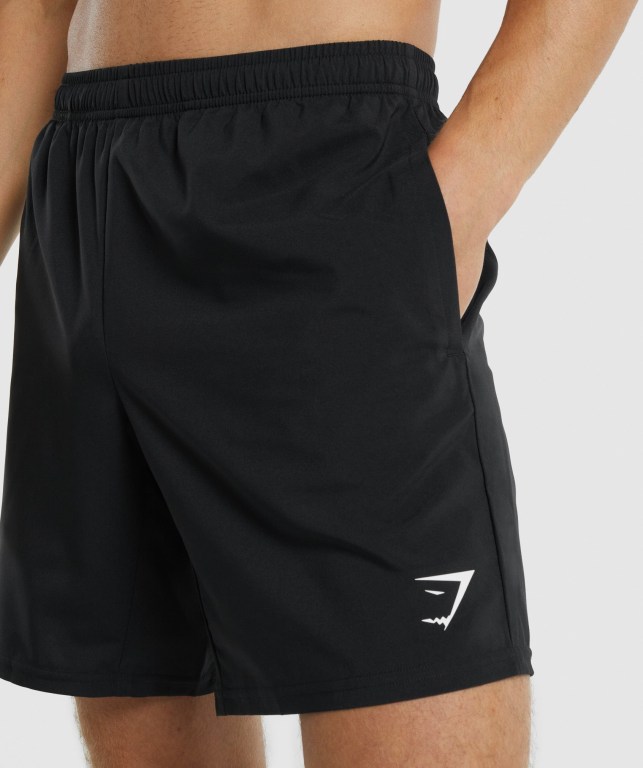 Gymshark Arrival Men's Shorts Black | UAE-21VQDZ