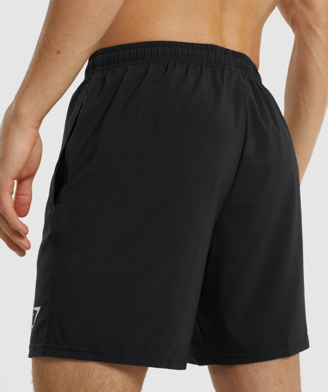 Gymshark Arrival Men's Shorts Black | UAE-21VQDZ