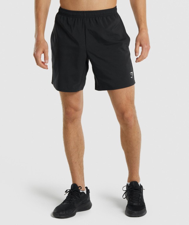 Gymshark Arrival Men\'s Shorts Black | UAE-21VQDZ