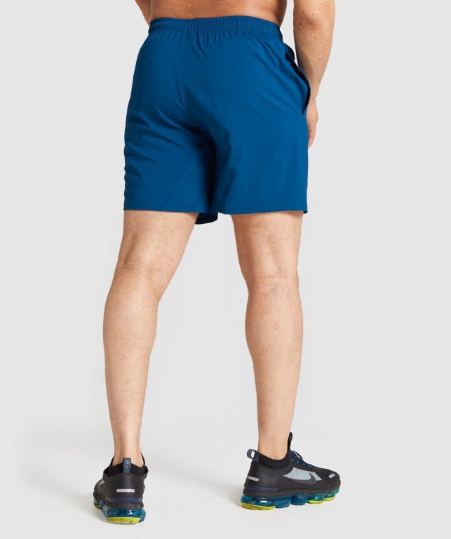 Gymshark Arrival Men's Shorts Blue | UAE-29NKCR