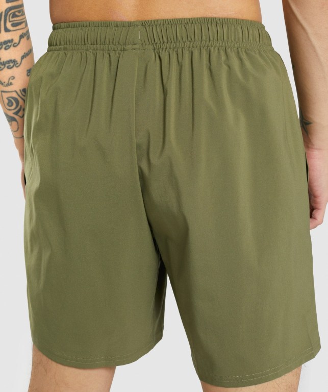 Gymshark Arrival Men's Shorts Dark Green | UAE-26CMXH