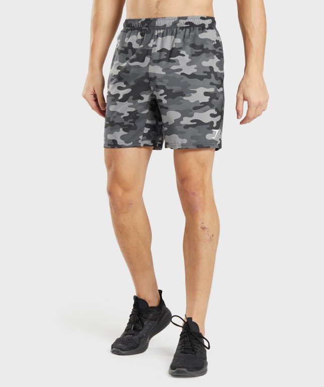 Gymshark Arrival Men\'s Shorts Grey | UAE-02GUQF